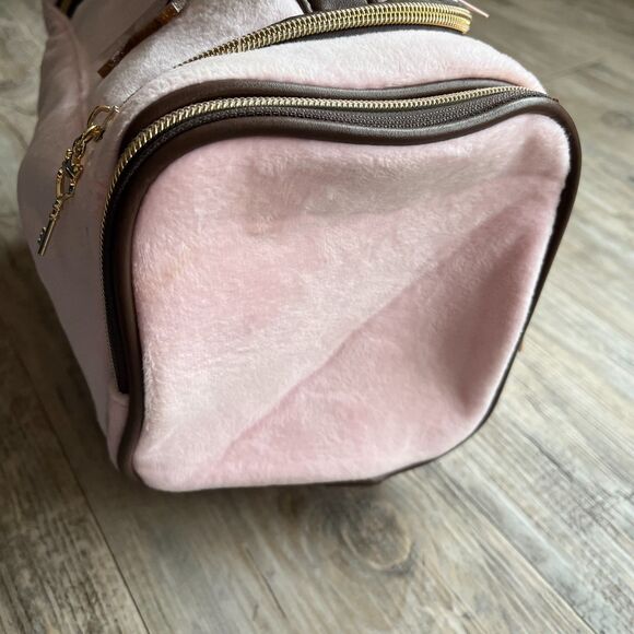 NWT Juicy Couture Bag Pink and Brown Scottish Dog Cosmetic Travel Y2K Glam - Picture 11 of 13